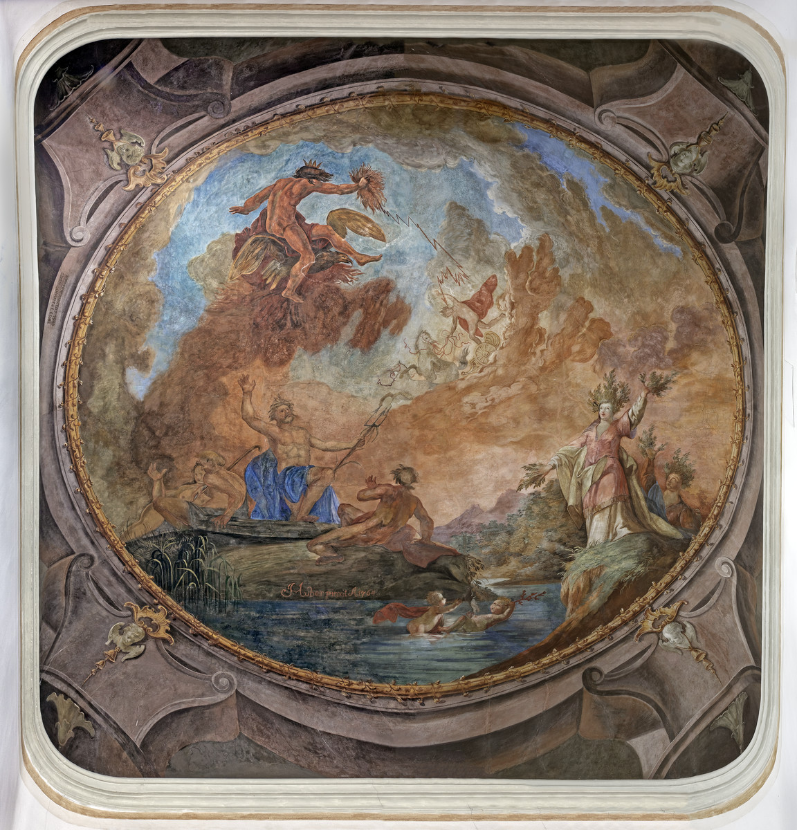 Deckenmalerei »Sturz des Phaeton und Verwandlung der Heliaden«.