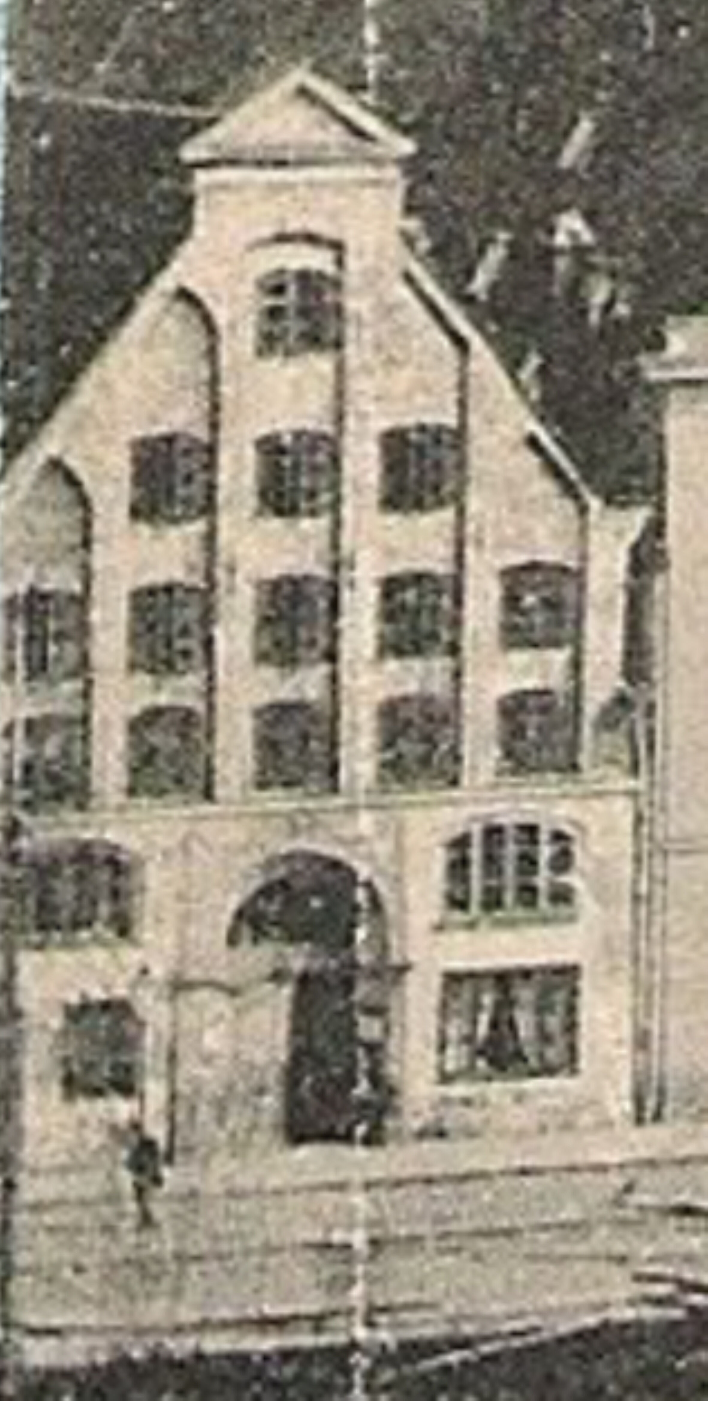 Das Haus An der Untertrave Nr. 77 in Lübeck; 1942 zerstört