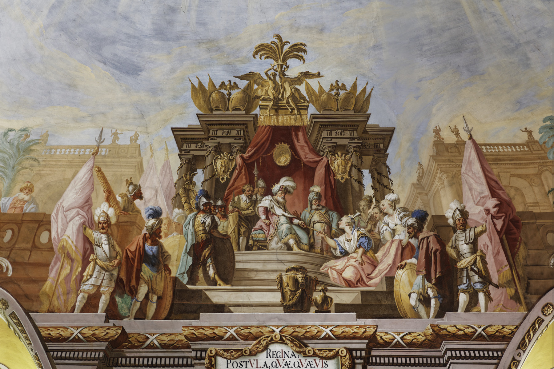 Geschichte der Esther: Esther vor Ahasver, Detail Mitte