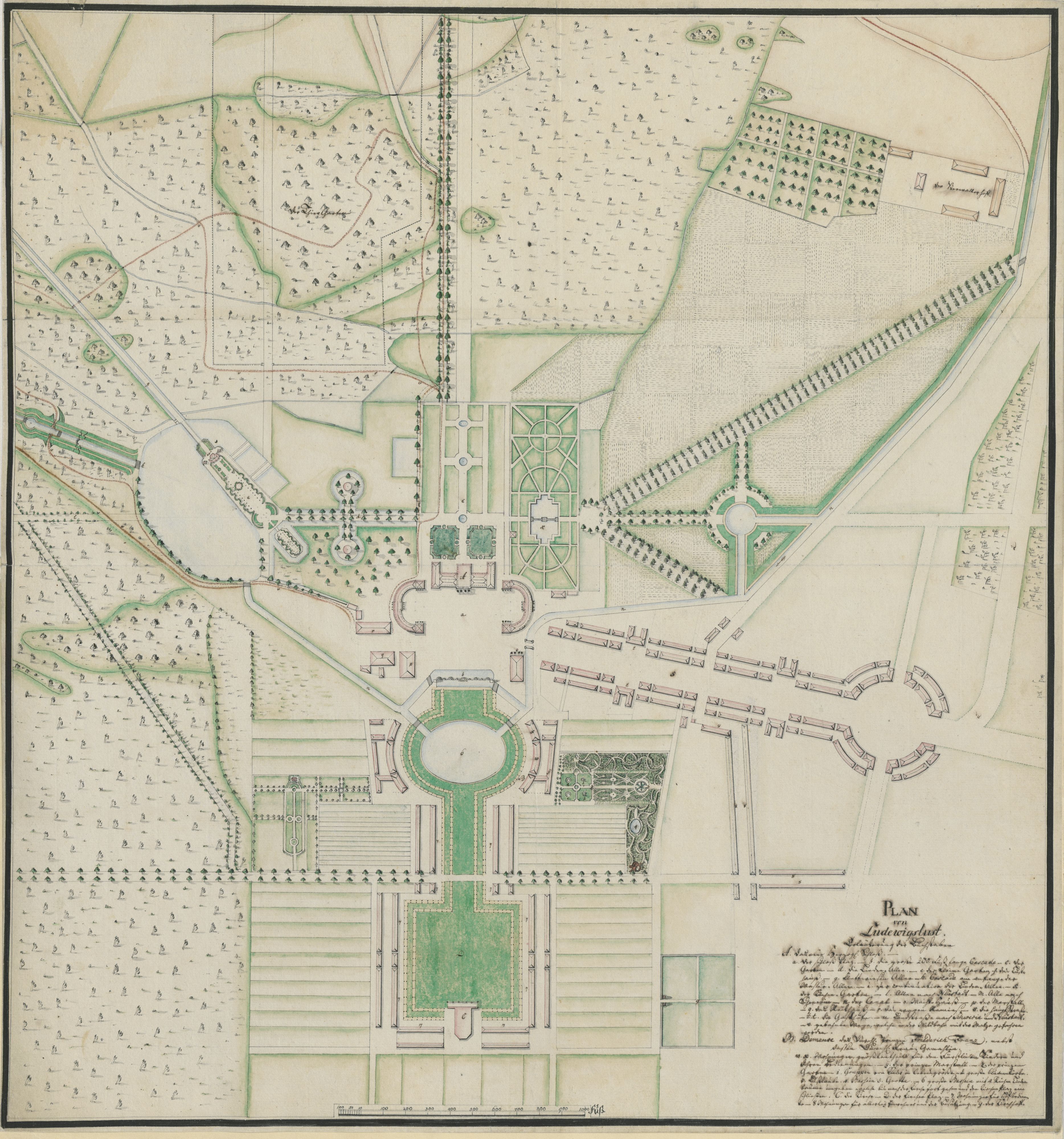 Ludwigslust, Plan 1750–1780