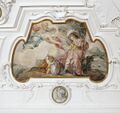 Fulda, Stadtschloss, Hauptsaal, Mythologische Szene in der Voute: Theseus erhält den Faden der Ariadne