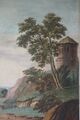 Landschaft mit Zentralbau, Detail unten rechts