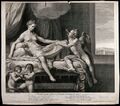Danae. Engraving by G. Duchange after P. de' Pietri after A. Allegri, il Correggio.