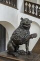 Treppenhaus im Westflügel, Detail Schnitzwerk