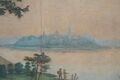 Landschaft mit Blick auf Stralsund, Detail unten Mitte